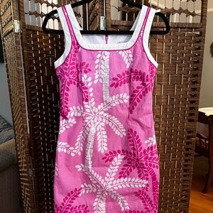 Lilly Pulitzer Women's Pink and White Dress / Size 2
